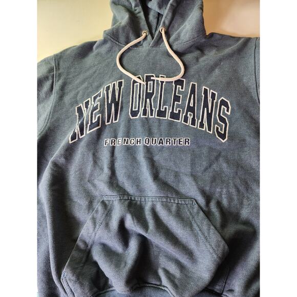 NEW ORLEANS French Quarter Blue Heavy Active Pullover Hoodie SZ M - Picture 4 of 10